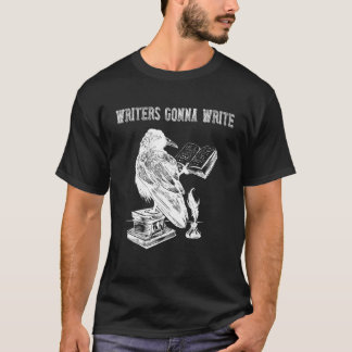 T-shirt Écrivain Raven Lecture Livre Lover Écrivains Gonna
