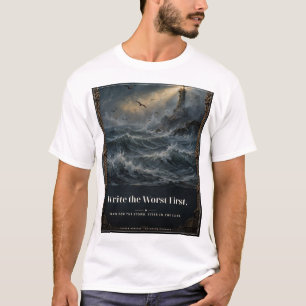 T-shirt Écrivez d'abord le pire Tee Stoïcien Storm