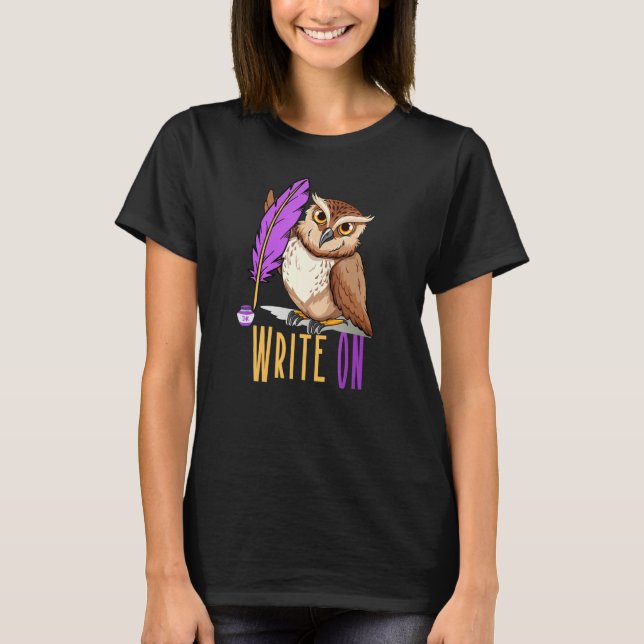 T-shirt Écrivez sur Drôle Ecriture Chouette Amateurs pour  (Devant)