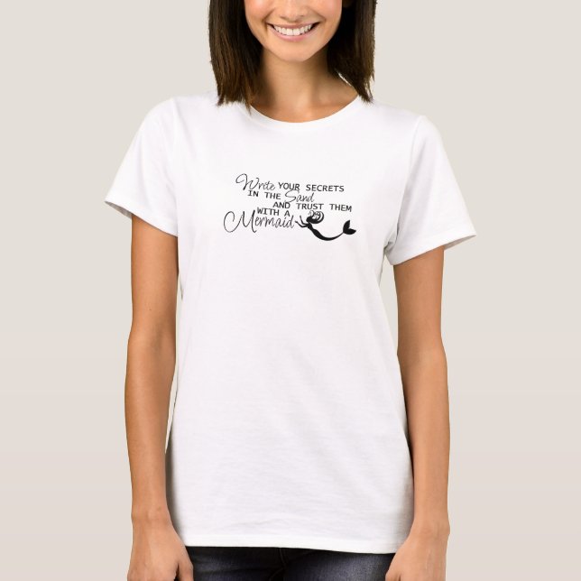 T-shirt Écrivez votre sirène de secrets… (Devant)
