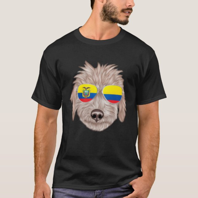 T-shirt Ecuadorian Flag Bedlington Terrier Dog Ecuador Poc (Devant)