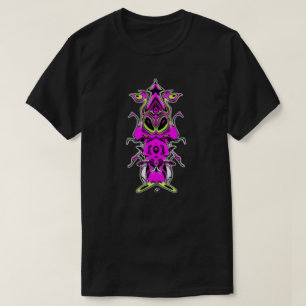 T-shirt Écureuil alien violet drôle d'animal de dessin ani