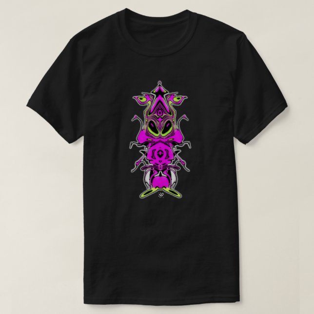 T-shirt Écureuil alien violet drôle d'animal de dessin ani (Design devant)