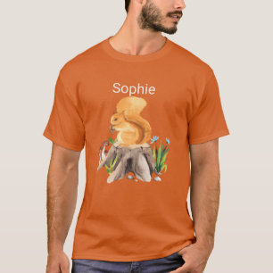 T-shirt Écureuil animal de forêt avec des amis nommés Soph