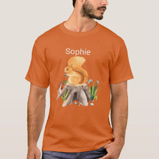 T-shirt Écureuil animal de forêt avec des amis nommés Soph