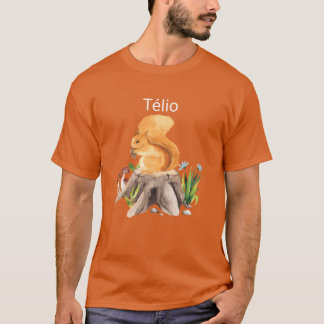 T-shirt Écureuil animal de la forêt avec des amis namelio