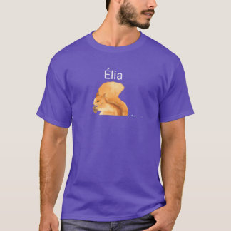 T-shirt Écureuil animal forestier avec nom lia retro