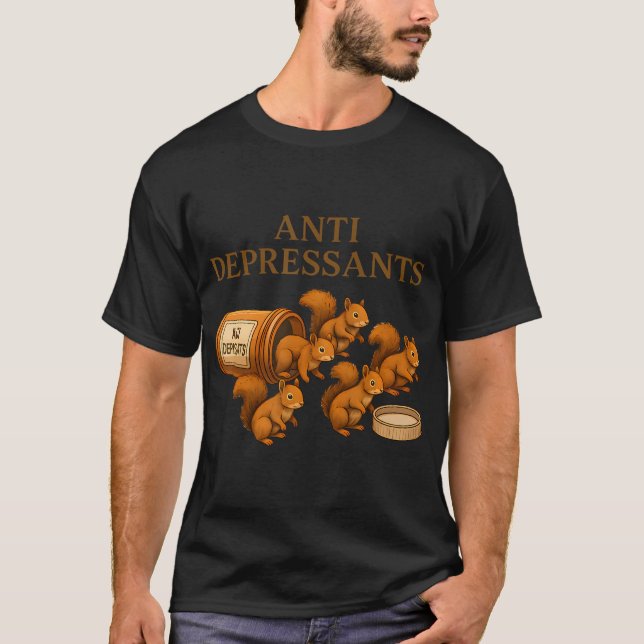 T-shirt Écureuil Antidépresseurs (Devant)