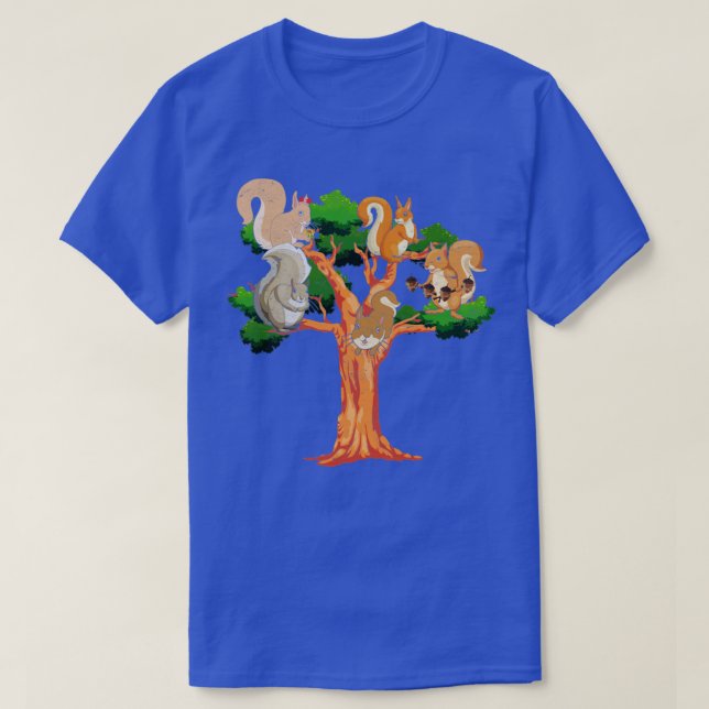 T-shirt Écureuil Arbre Nature Forêt Écureuil (Design devant)