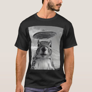 T-shirt Écureuil assiégé par un OVNI extraterrestre Cadeau