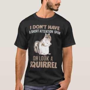 T-shirt Écureuil Attention Humour Jardin Petit Animal