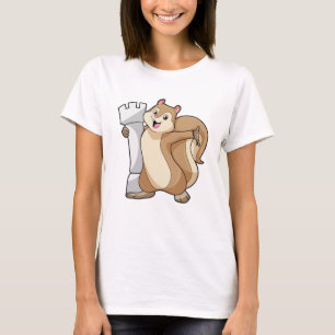 T-shirt Écureuil aux échecs avec le roi