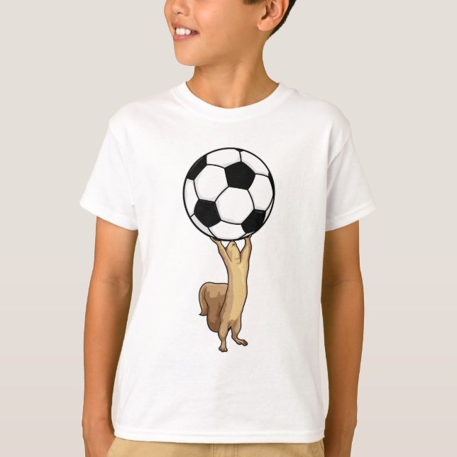 T-shirt Écureuil avec balle de football (Devant)