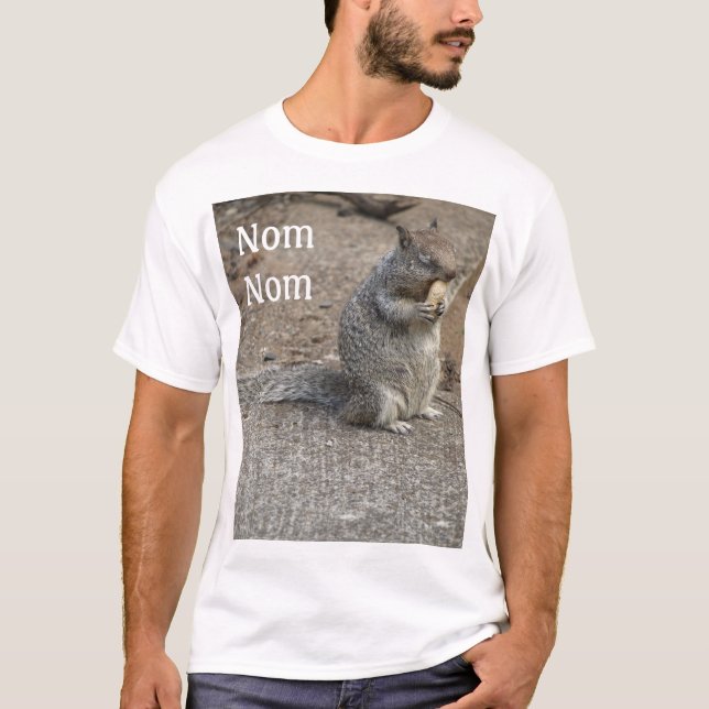T-shirt Écureuil avec l'arachide Nom Nom (Devant)