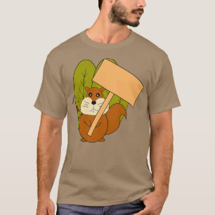 T-shirt Écureuil avec panneau