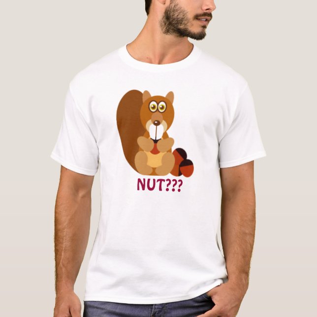 T-shirt Écureuil avec un ÉCROU de festin… ? ? ? (Devant)