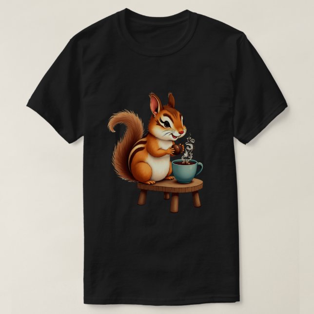 T-shirt Écureuil Café (Design devant)
