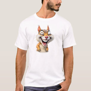 T-shirt Ecureuil cartoon hilarante et fun.