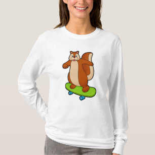 T-shirt Écureuil comme patineur avec skateboard