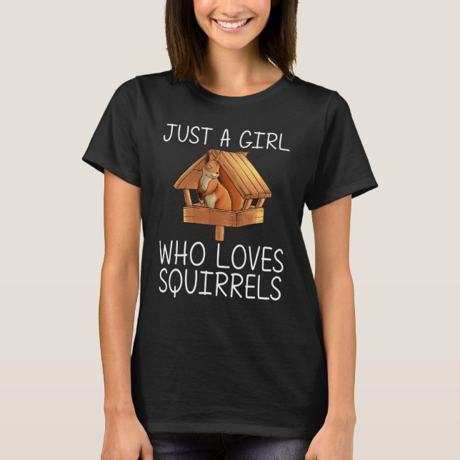 T-shirt Écureuil cool Pour Les Filles Chipmunk Zookeeper A (Devant)