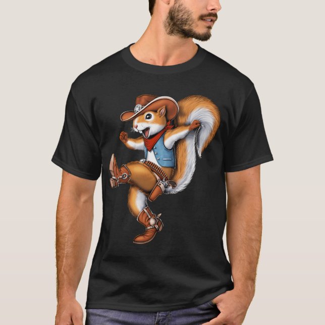 T-shirt Écureuil Cowboy (Devant)