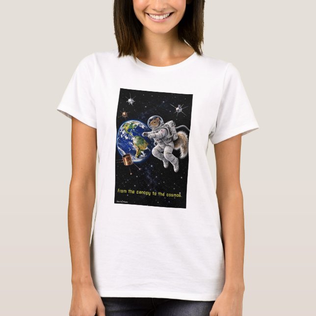 T-shirt Écureuil dans l'espace (Devant)