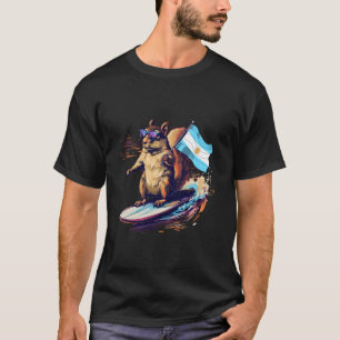 T-shirt Écureuil d'Argentine surfant sur les racines argen