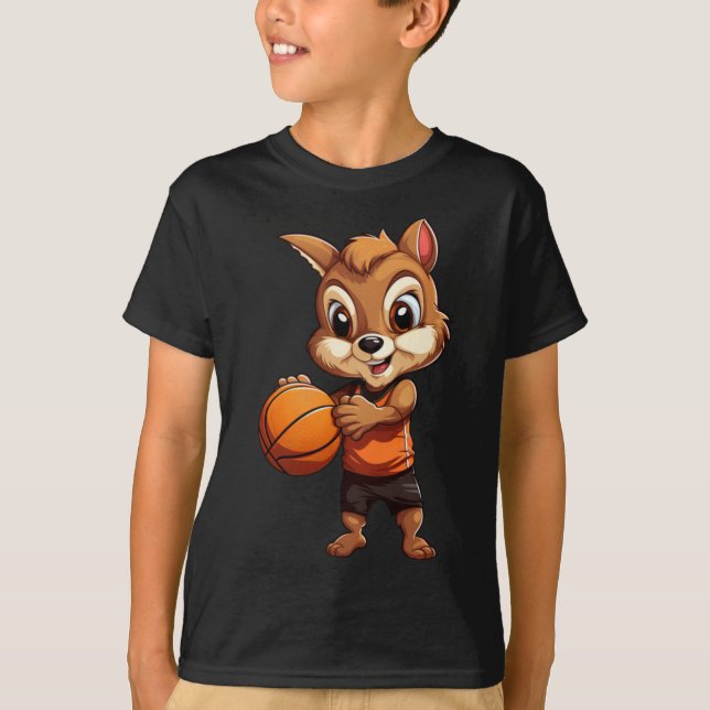 T-shirt Écureuil de basket (Devant)