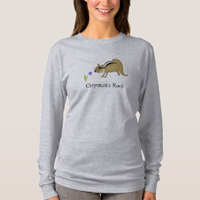 T-shirt Écureuil de dessin animé avec citation (Devant)