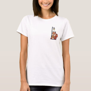 T-shirt Écureuil de dessin animé mignon chef mangeant une 