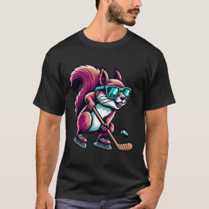 T-shirt Écureuil de hockey sur glace Cool Gles patinage