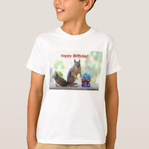 T-shirt Écureuil de joyeux anniversaire