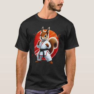 T-shirt Écureuil de karaté combattant d'arts martiaux Judo
