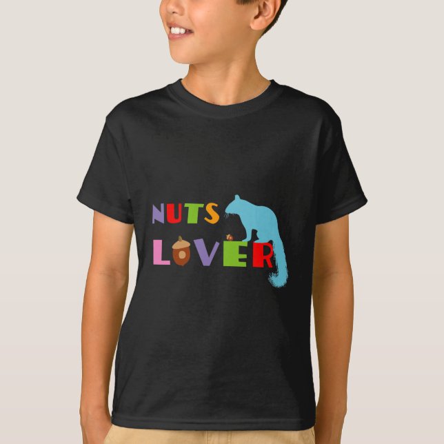 T-shirt Écureuil de l'amant des noix (Devant)