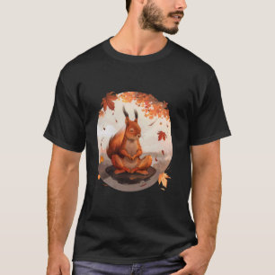 T-shirt Écureuil de méditation Art animal Spiritualité Yog