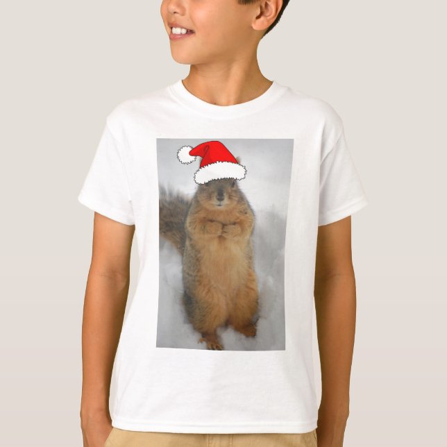 T-shirt Écureuil de Noël (Devant)