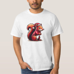 T-shirt Écureuil de Noël avec chapeau de Noël, écureuil de
