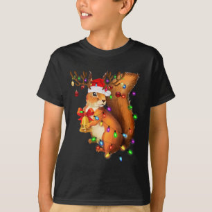 T-shirt Écureuil de Noël Famille Lumière Correspondant Pyj