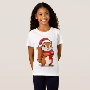 T-Shirt Écureuil de Noël Mignon
