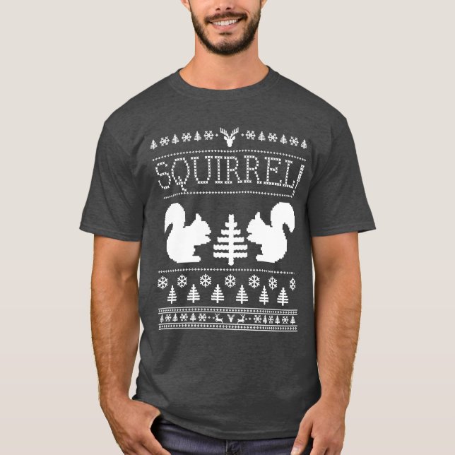 T-shirt Écureuil de vacances de Noël (Devant)
