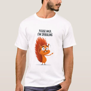 T-shirt Écureuil drôle anxieux s'il vous plaît patienter j