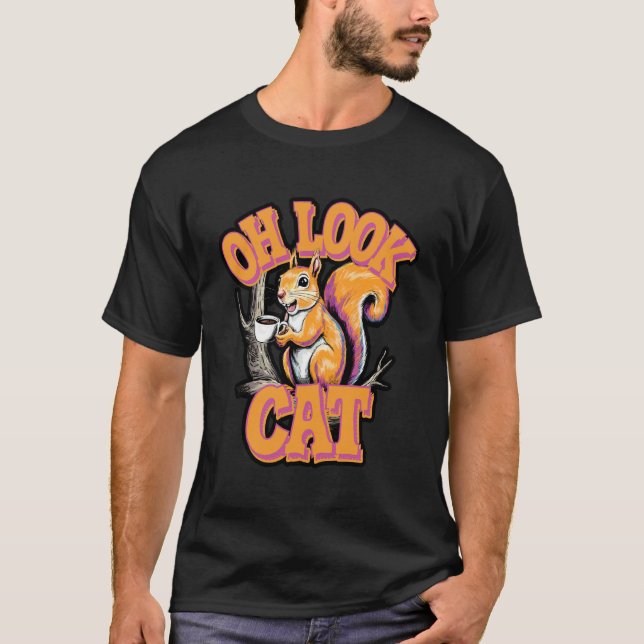 T-shirt Écureuil drôle qui hurle Mème de CHAT (Devant)