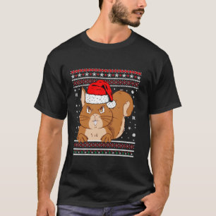 T-shirt Écureuil Drôle Vilain Dans Les Flammes De Neige De