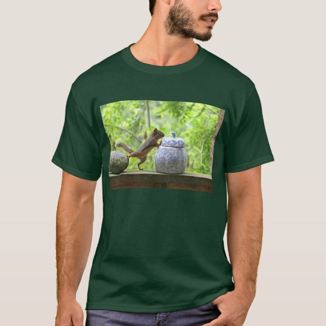 T-shirt Écureuil et boîte à biscuits (Devant)