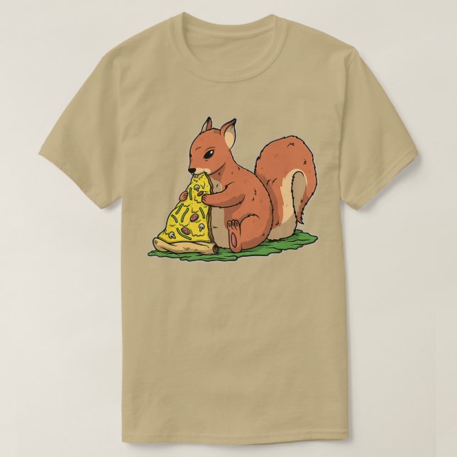 T-shirt Écureuil Et Pizza Lover 30325280 (Design devant)