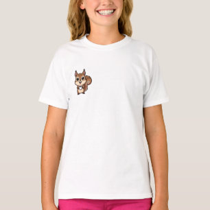 T-shirt Écureuil Excité Tenant une Tasse de Café Enfants