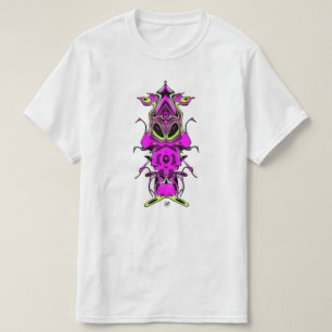 T-shirt Écureuil extraterrestre violet portant des pantouf