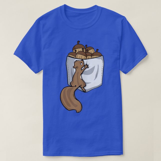 T-shirt Écureuil Femme Poche Acorn Écureuil mou (Design devant)