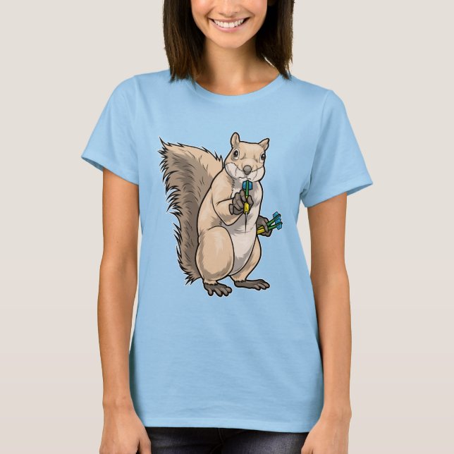 T-shirt Écureuil Fléchettes Flèche (Devant)