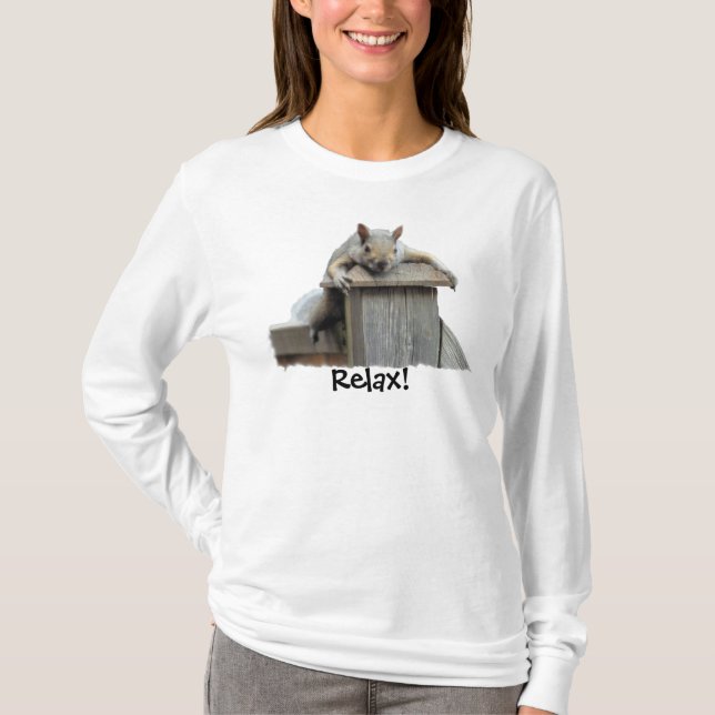 T-shirt Écureuil gris de l'Est RELAX! Chemise animalière a (Devant)
